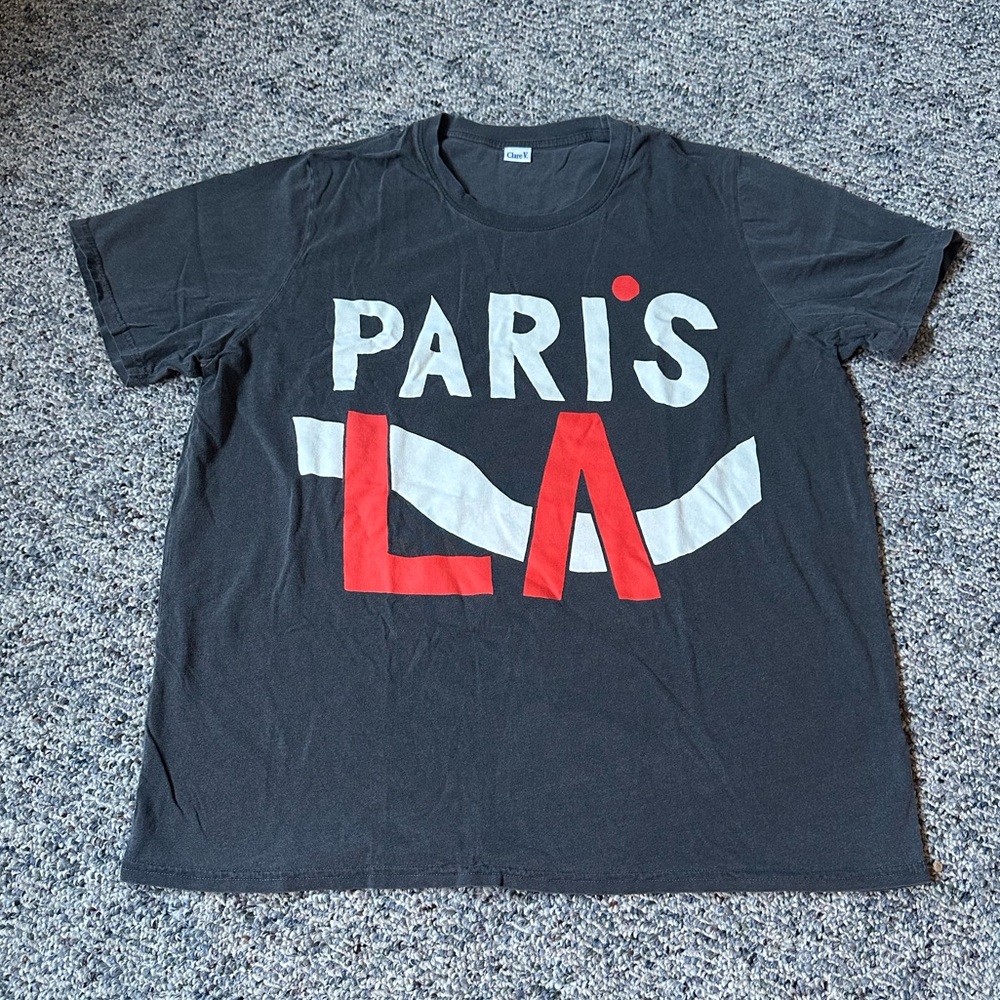 Clare V Paris LA Tee - unisex size Large